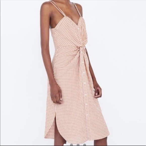 Zara Dresses & Skirts - Zara Plaid Gingham Knit Dress